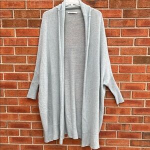 Subtle Luxury 100% Cashmere Cocoon Shawl Jacket Long Line Cardigan Duster S/M